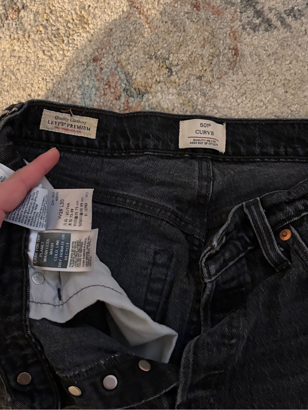 Levi's 501® Curve Black Relaxed Jeans